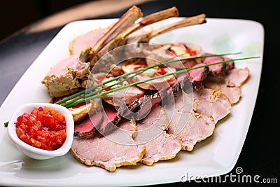 Boiled meat Stock Photo