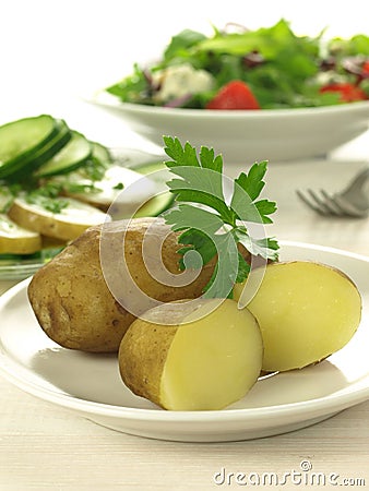 Boiled potatoes Stock Photo