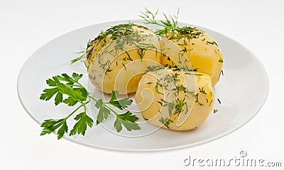 Boiled potatoes Stock Photo