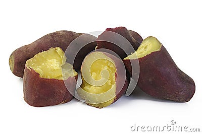 Boiled sweet potato Stock Photo