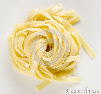 Boiled tagliatelle Stock Photo