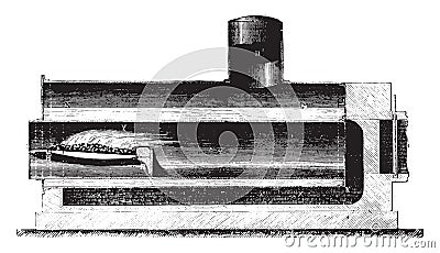 Boiler Cornwall, vintage engraving Vector Illustration