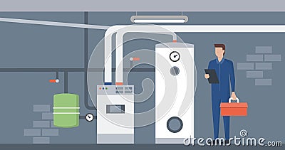 Boiler room Vector Illustration