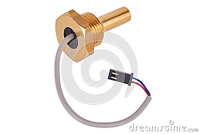 Boiler temperature sensor. Spare parts for coffee machines. Isolated Stock Photo