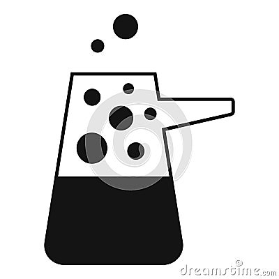 Boiling flask icon simple vector. Chemistry experiment Vector Illustration