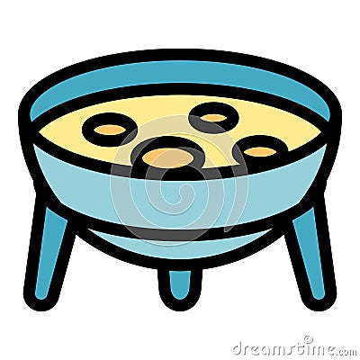 Boiling fondue icon vector flat Vector Illustration