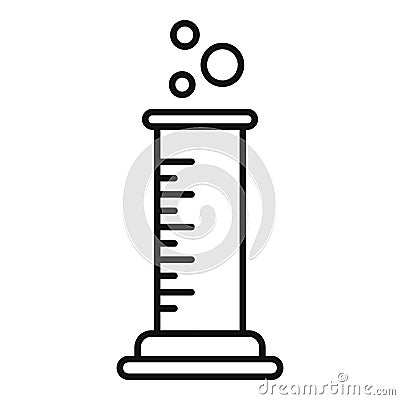 Boiling test tube icon outline vector. Blood quality Vector Illustration