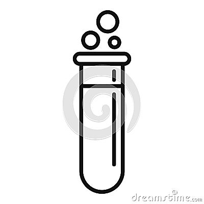 Boiling test tube icon outline vector. Lab research Stock Photo