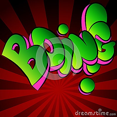 Boing Comic Sound Effect Text Vector Illustration