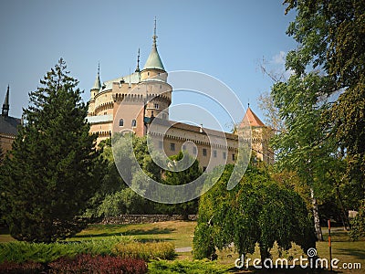 BOJNICE Castle - is one of the most visited castles in Slovakia Stock Photo