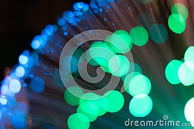 Bokeh background with colored blue and green Stock Photo