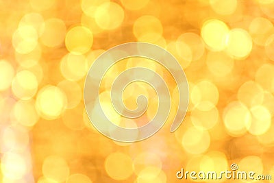 Bokeh background gold yellow colorful of merry christmas, Happy new year bokeh lighting shine on night background, Bokeh glitter Stock Photo