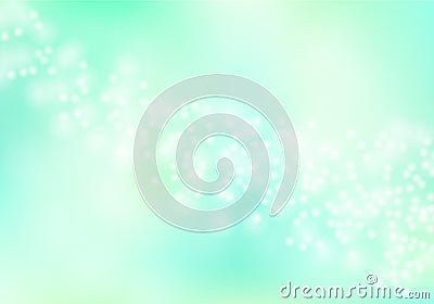 Bokeh background wallpaper with green color fro celebration presentation Vector Illustration