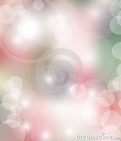 Bokeh blurry natural abstract pink background. Spring background. Vector. Vector Illustration