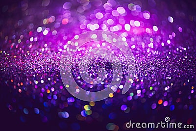 Bokeh effect glitter colorful blurred abstract background for birthday, anniversary, wedding, new year eve or Christmas Stock Photo