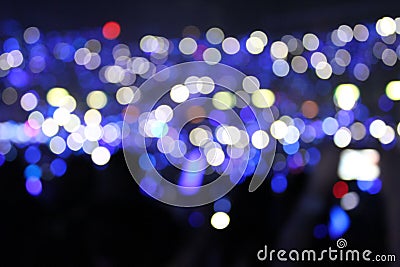 Bokeh effect of light sticks in the concert. Stock Photo