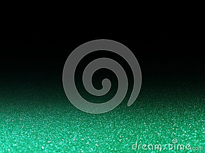 Bokeh green glittering light shine on black, green sparkling luxury grand bright for background cosmetics advertising, deluxe Stock Photo