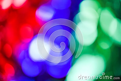 Bokeh lights Colorful bokeh background with green blue red and bokeh abstract from lights on christmas tree Stock Photo