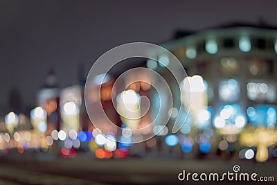 Bokeh at night, cityscape street Stock Photo