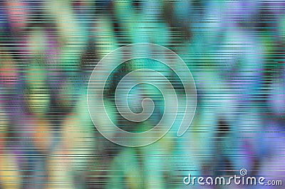 Bokeh rainbow abstract background with glitch lines. Stock Photo