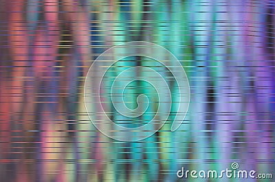 Bokeh rainbow abstract background with stripes glitch lines. Stock Photo