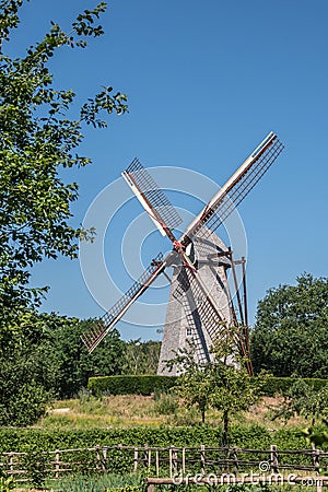 The Windmill of Schulen, Bokrijk Belgium Stock Photo