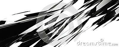 A bold abstract design with a high-contrast black-and-white color scheme. The design features sharp Stock Photo