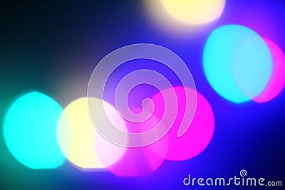 Bold abstract out of focus colors od led lamps Stock Photo