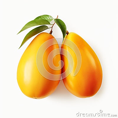 Bold And Beautiful: Two Mangoes In Oshare Kei Style Stock Photo