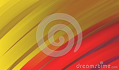 Bright background with large stripes of gold and red in smeared painted lines, Abstract modern background design Stock Photo