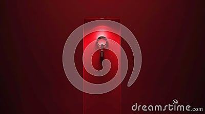 Bold display of a computer password on solid dark red background with no shadows for clarity Stock Photo