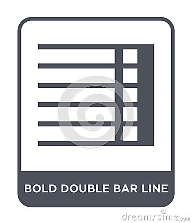 bold double bar line icon in trendy design style. bold double bar line icon isolated on white background. bold double bar line Vector Illustration