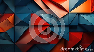 A bold and dramatic abstract background with contrasting colors and sharp geometric shapes by AI generated Stock Photo