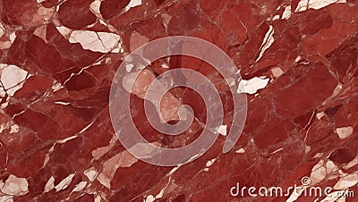 Bold Elegance: Rosso Levanto Marble's Red and Veined Charm. AI Generate Stock Photo