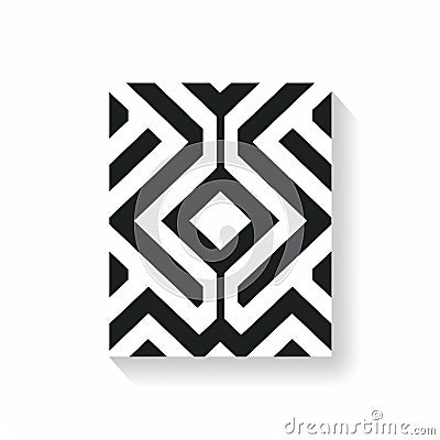 Bold Geometric Pattern Logo Inspired By Ndebele Motifs Cartoon Illustration