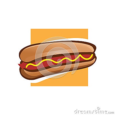 Hotdog illustration Vector Illustration
