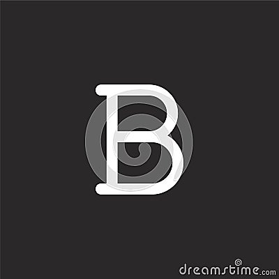 bold icon. Filled bold icon for website design and mobile, app development. bold icon from filled text editor collection isolated Vector Illustration