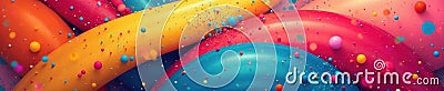Bold lines intersect multicolored circles, dynamic composition , crossing, composition, shape Stock Photo