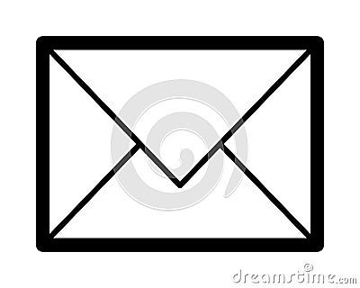 Bold, minimalist envelope icon. Perfect for website design, app interfaces, or any project needing a clean, modern communication Vector Illustration