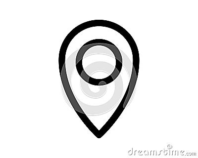 Bold, minimalist location marker icon. Perfect for app design, website interfaces, or any project needing clear, modern Vector Illustration