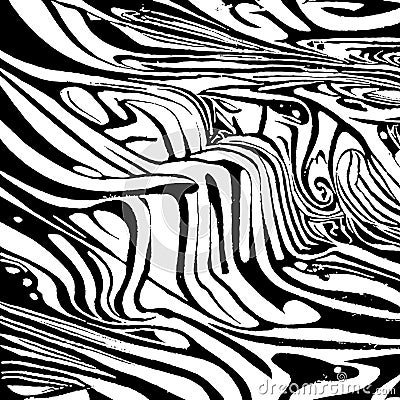 abstract BACKGROUND, Bold rough brushstrokes, wavy lines, dashes. Hand drawn black ink illustration, abstract background. Cartoon Illustration