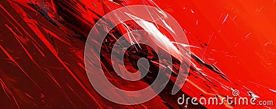 Bold scarlet abstract backdrop with sharp, angular shapes and lines, creating a dynamic and Stock Photo