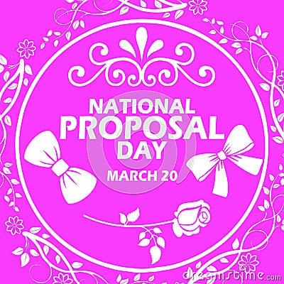 National Proposal Day Vector Illustration