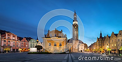 Boleslawiec, Poland. Market Square with building of Town Hall Stock Photo