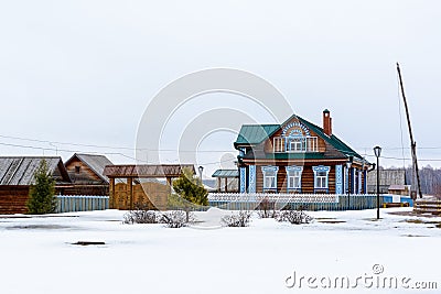Bolgar Historical And Archaeological Complex. Wooden house in the Museum of bread Stock Photo