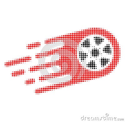 Bolide Wheel Halftone Dotted Icon Vector Illustration