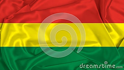 Silk Bolivia Flag Stock Photo