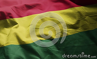 Bolivia Flag Rumpled Close Up Stock Photo