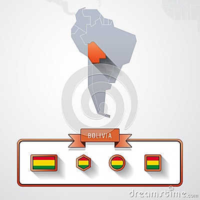 Bolivia info card Stock Photo