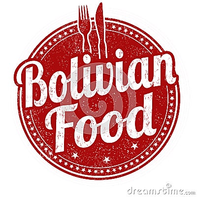 Bolivian food sign or stamp Vector Illustration